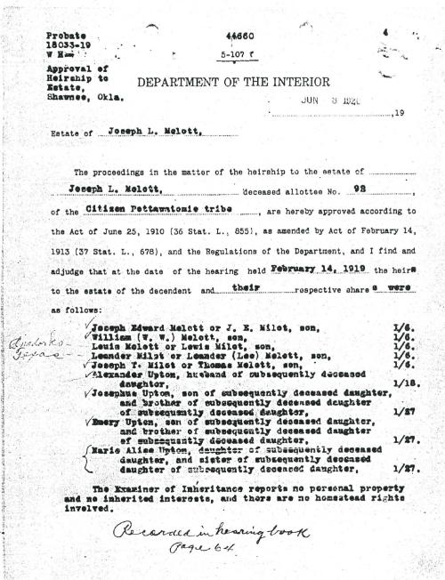 Melot-Melott Government Documents