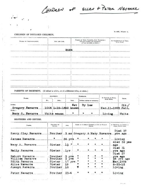 Navarre Family History